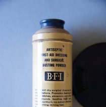 B-F-I Antiseptic First-aid Dressing and Surgical Powder can (with cap)
