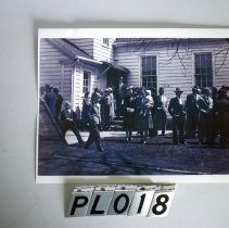 Children and Adults Standing in front of Pleasant Valley Church