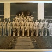 2nd Lt. William Reed in Formation with other officers (rear row, right)