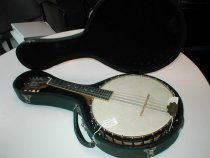 Little Wonder banjo and case,