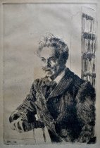 Etching, Johan August Strindberg