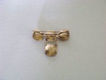 4-Part Hair Brooch Containing Hair of Thomas Peter. Martha Custis Peter, Co