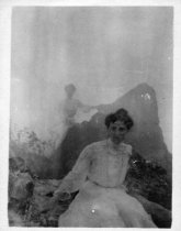 Agnes Peter Seated on Rocks