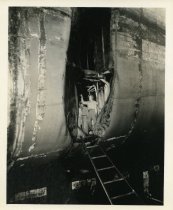 Torpedo Damage to US Navy Vessel