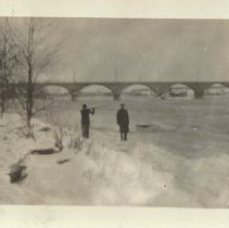Waterville Interurban Bridge in winter