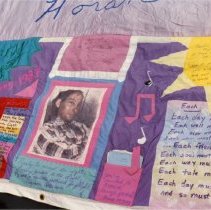 Up close shot of quilt