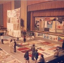 Wide view of quilt memorial