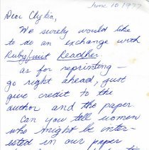 Letter of Correspondance