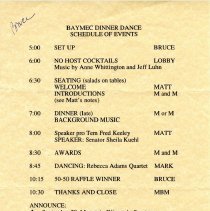 BAYMEC Dinner Dance schedule of events