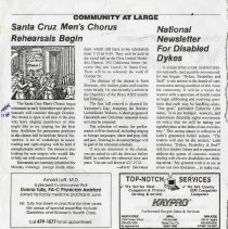 Clipping from Lavender Reader