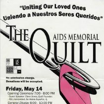 The AIDS Memorial Quilt poster