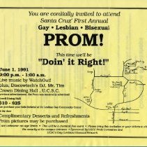 Santa Cruz pride prom flier
