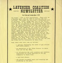 Lavender Coalition Newsletter