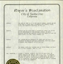 Mayor's Proclamation