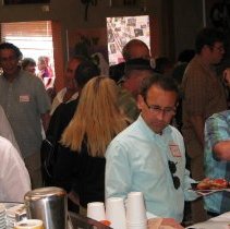 Candid of reception.