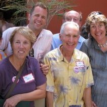 Pat Dellin poses with Randy Brock, Larry Friedman, Maryanne, John Laird