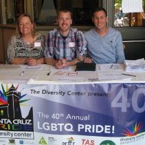 Volunteers at check in table.