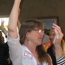 Candid of the crowd.