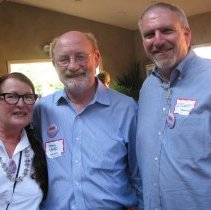 Candid of John Laird, Stuart Rosenstein, and trailblazer.