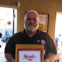 Glen Schaller poses with award.
