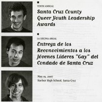 Cover of gay youth leadership award