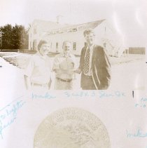 Copy of people shaking hands at Cowell Carriage House anniversary.