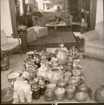Pottery on display at the studio.
