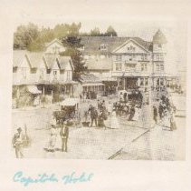 Street scene at the Capitola Hotel.