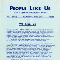 People Like Us newsletter.