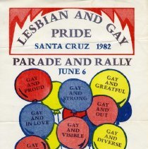 Lesbian and Gay Pride parade poster.