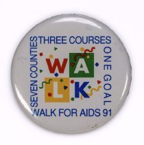 Walk for AIDS Button.
