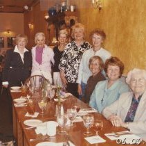 Group photo at dinner