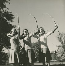 Three Students Doing Archery, 1941