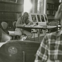 Unknown Students at College Library, no date