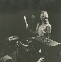 Two Students doing a Radio Show, ca 1941