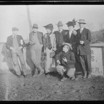 Group of two women and five men, with Sidney Marsh Chase, N. C. Wyeth?
