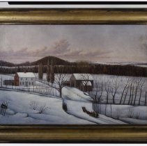 Whittier Birthplace, Whittier Road, Haverhill, painting by Obed Rice Fowler