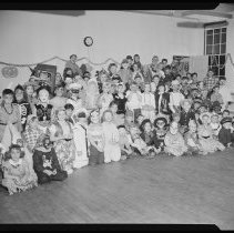 Children in Halloween costumes, 1952