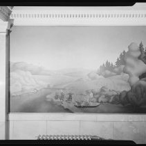 Mural at haverhill High School, "Landing of the Settlers'