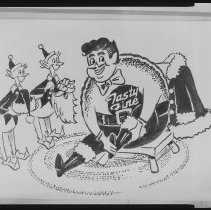 Tasty-Fine Donut advertisement artwork: Christmas