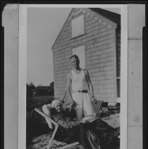 Faith Kelly Adams Capeles and T. Francis Capeles at beach cottage