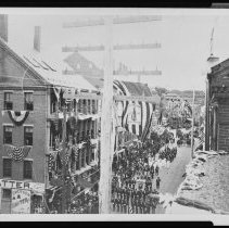 Haverhill, 250th Anniversary parade, Merrimack Street, 1890