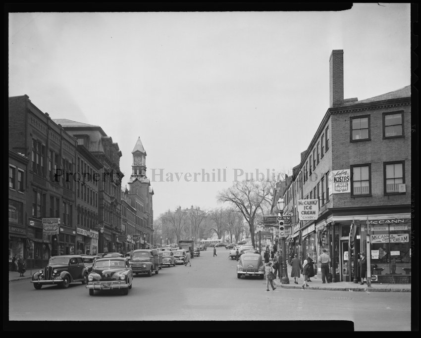 Main Street at Water and Merrimack Streets, Haverhill Negative, Sheet