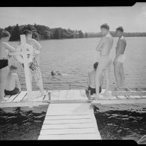 Lone Tree Scout Reservation, swimming rescue lesson, 1951