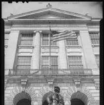 Thinker statue, Haverhill High School, Haverhill