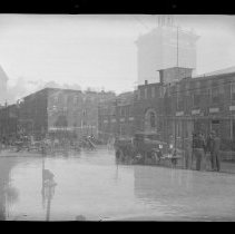 Flood of 1936, downtown Haverhill, double exposure