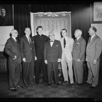 Louis B. Mayer and six men, 1954