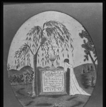 Bezaleel Carleton, mourning picture, ink & watercolor