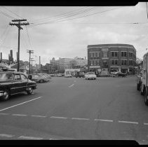 Lafayette Square and statue, Haverhill, 1961