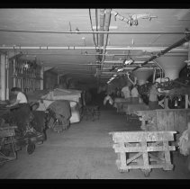 L. H. Hamel Leather Company, men at machines, Haverhill